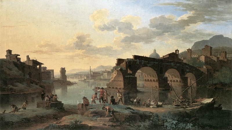 HEUSCH, Jacob de River View with the Ponte Rotto sg oil painting image